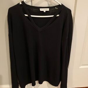 White + Warren Black Sweater (XS)